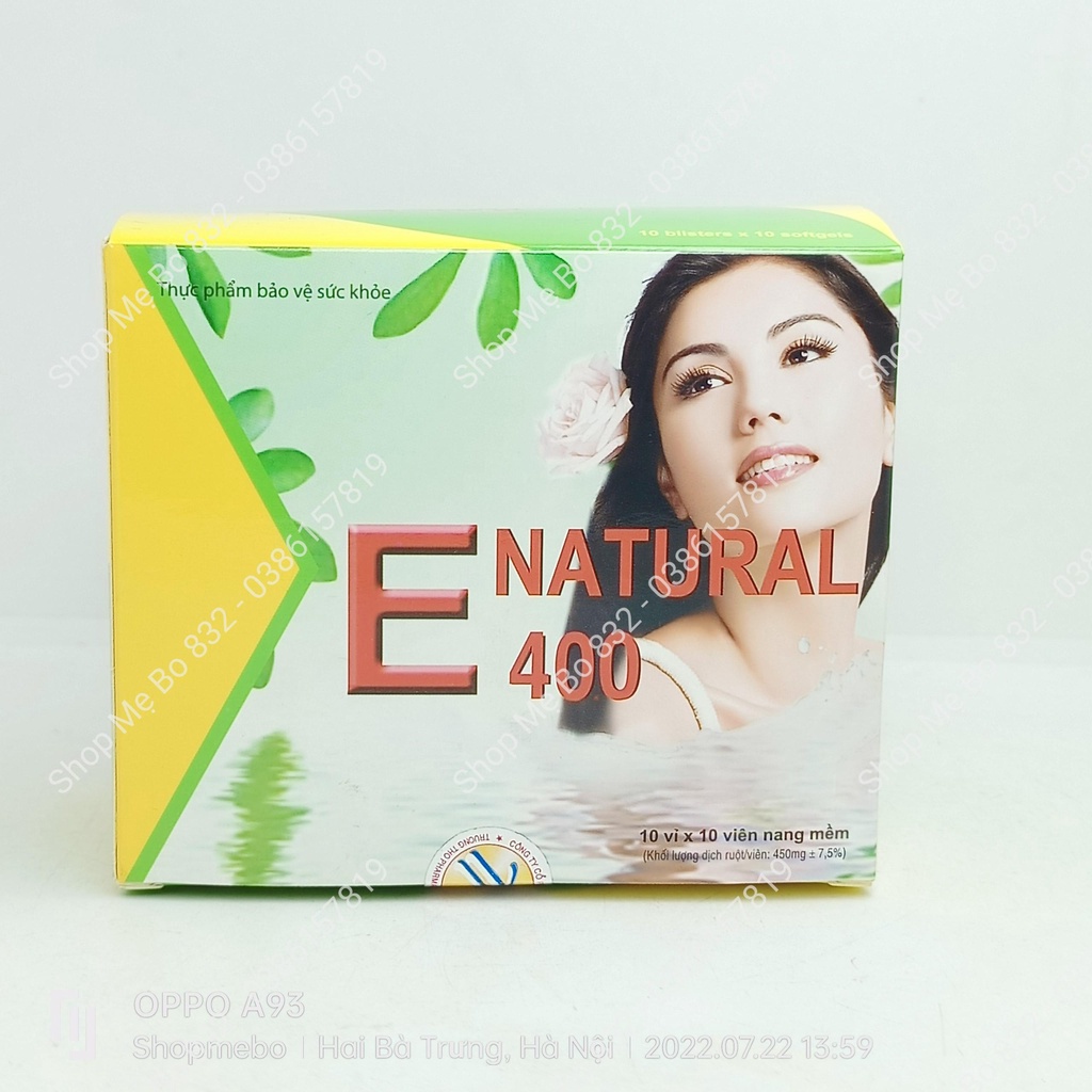 TPBVSK E Natural 400 10 viên x 10 vỉ