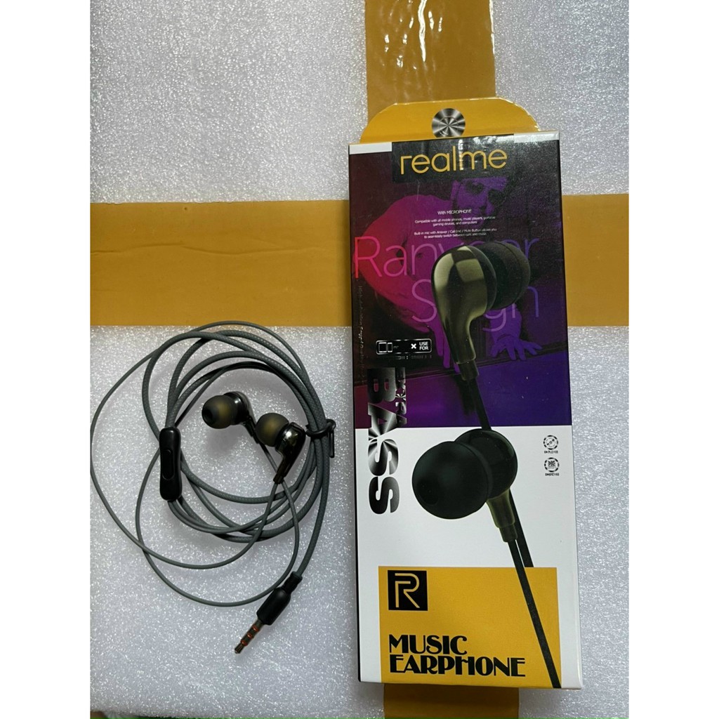 Tai Nghe In-Ear Real-me Ban Đầu Tai Nghe Dây Từ Dệt Giao Diện 3.5 Mm Cho Điện Thoại Smartphone