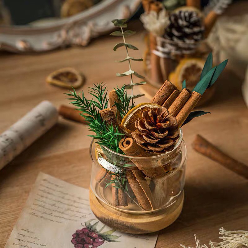 Hộp Hoa Tinh Dầu Thơm Phòng Decor Vintage - MINDI STORE