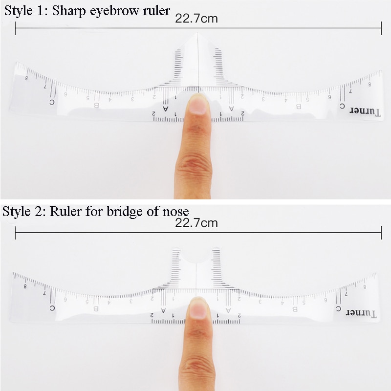 1pc Cung cấp hình xăm có thể tái sử dụng Thước kẻ lông mày Định hình Dụng cụ đo lường Microblading Calliper Stencil Thước để trang điểm bán vĩnh viễn