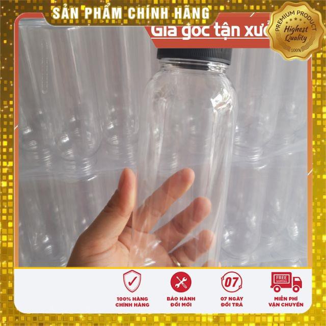 Chai nhựa tròn 350ml đựng chè dưỡng nhan, trà sữa