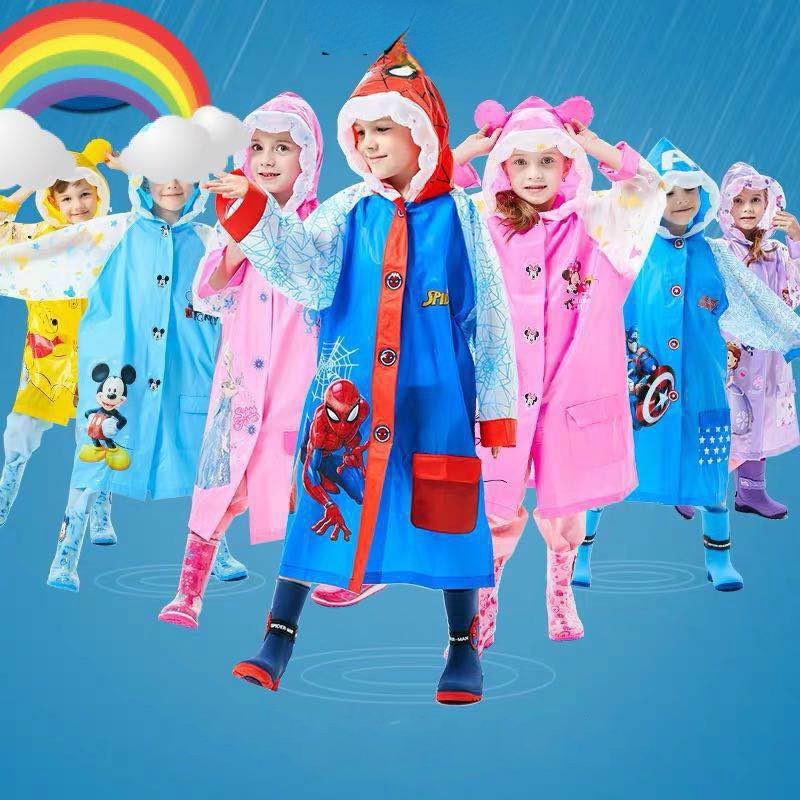Disney Áo Mưa In Hình Spiderman Captain America Elsa Dễ Thương Cho Bé Mã-Ld39-CM