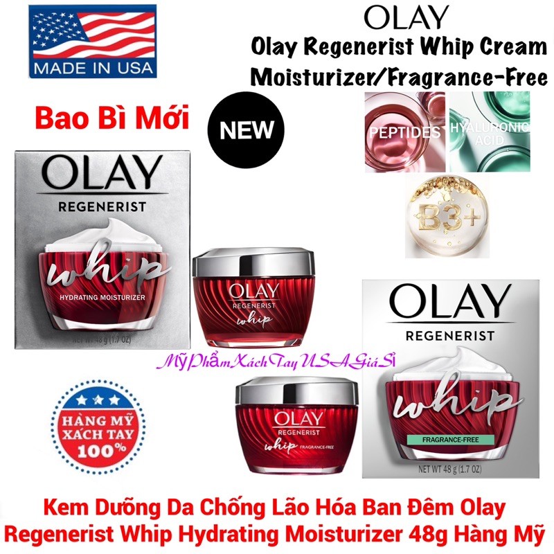 [HàngMỹ]Kem Dưỡng Chống Lão Hóa Olay Regenerist Whip Active Moisturizer 48g