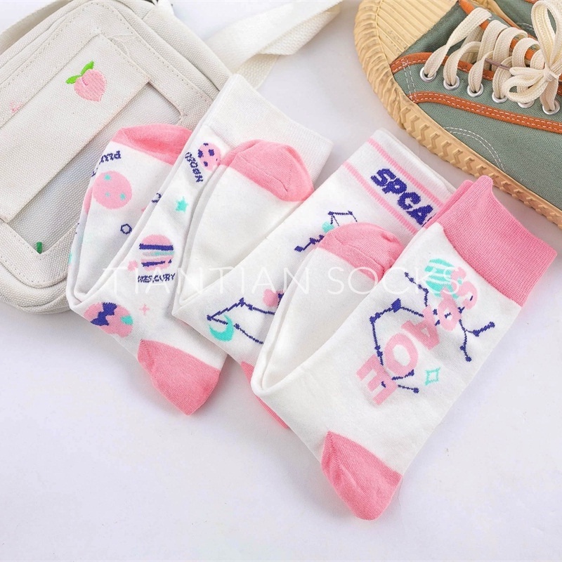 TIAN TIAN T111 Tất nữ cổ cao mới về Vớ thể thao trượt ván cổ vừa họa tiết hoạt hình kiểu Nhật Bản  thời trang