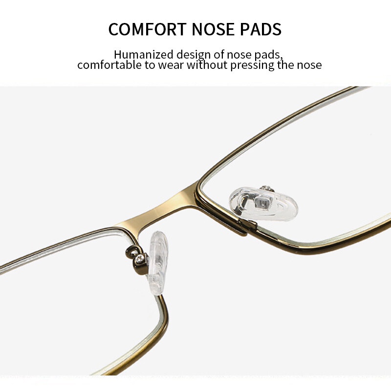 Kính Đọc Sách Gọng Kim Loại Chống Ánh Sáng Xanh Thời Trang Cho Người Lớn Tuổi