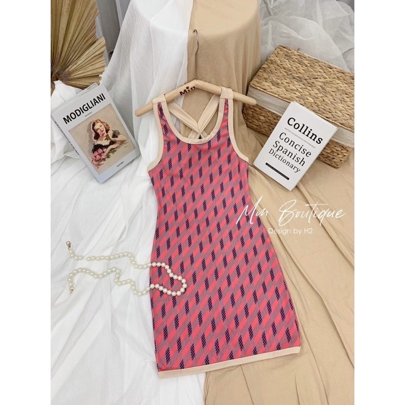 VÁY BA LỖ BODY KẺ HỒNG ZICZAC | BigBuy360 - bigbuy360.vn