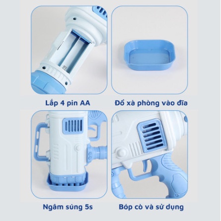 Súng Bắn Bong Bóng 32 Nòng Siêu Mạnh
