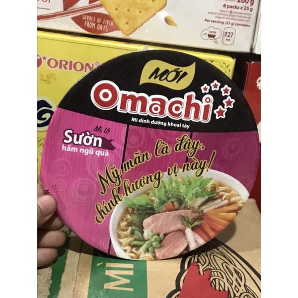 Mì Omachi tô spaghetti  phomai/ bò hầm / sườn hầm/ chua cay ly