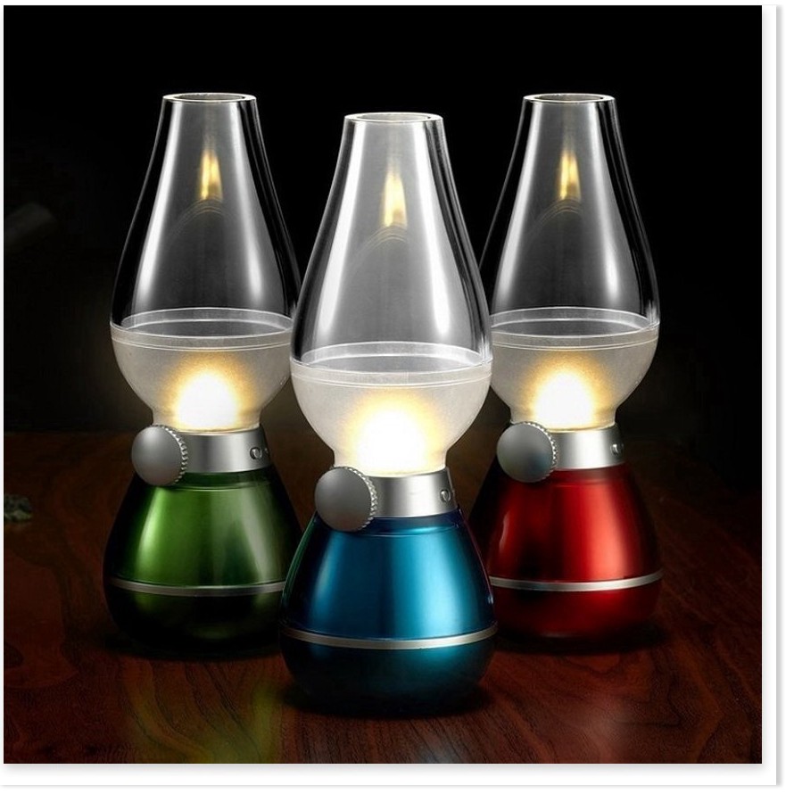 Đèn Dầu cảm ứng Điện Tử LED Thổi Tắt khi bật - Đèn dầu cảm ứng không khói khi thổi