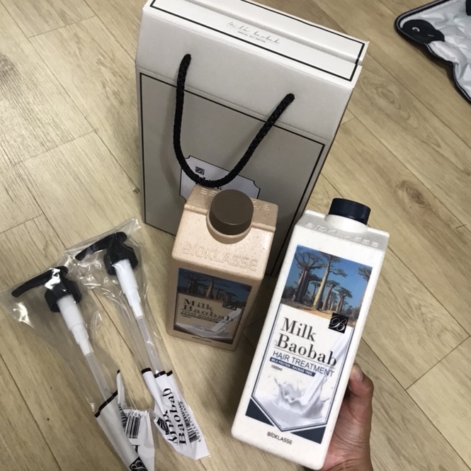 Set dầu gội và dầu xả dưỡng tóc lưu hương Milk Baobab Original 1000ml