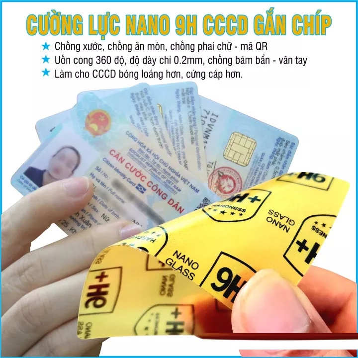 Bộ 2 miếng dán dẻo trước và sau bảo vệ Căn cước công dân Giấy phép lái xe gắn chíp chống xước - chống nước