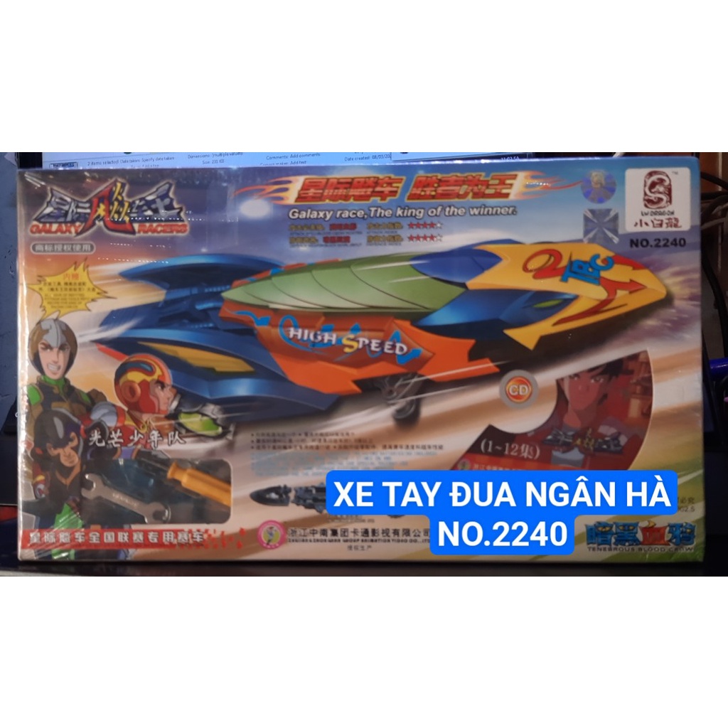 Đồ chơi trẻ em - Bộ sưu tập xe tay đua ngân hà lắp ráp có ticker có CD