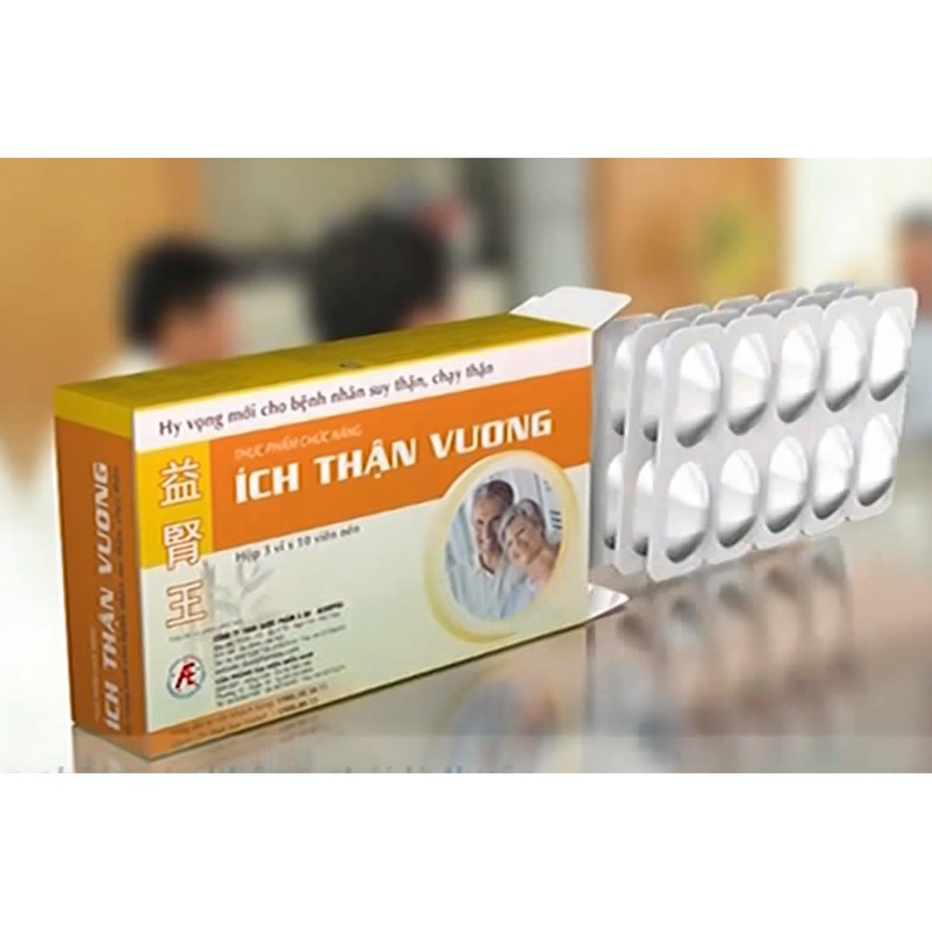 (CHÍNH HÃNG) ÍCH THẬN VƯƠNG (Hộp 30 viên), giúp bổ thận, giảm tiểu rắt, tiểu ít, vô niệu, bí tiểu
