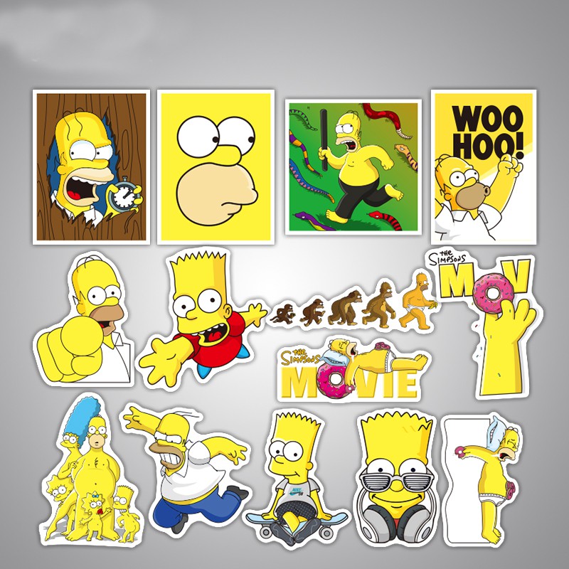 Bộ 50 Hình Dán Sticker Simpson Hình Dán Hoạt Hình