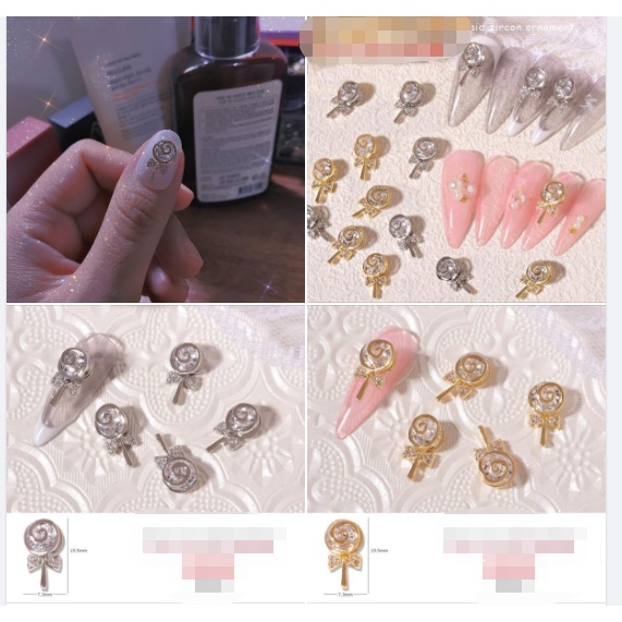 charm kẹo mút trang trí nail