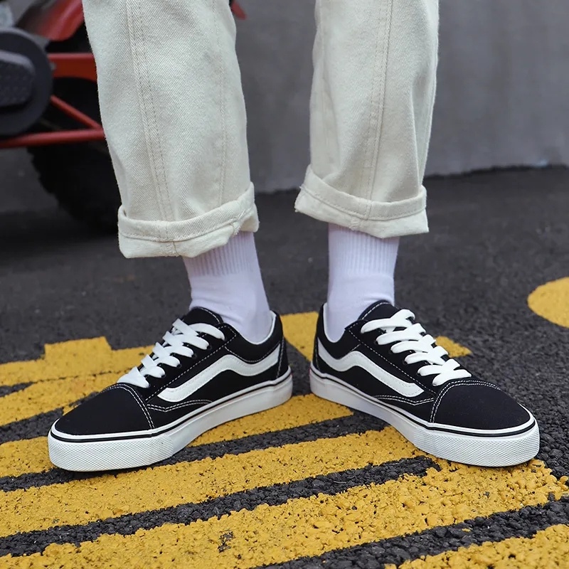 Giày thời trang vans old skool nam nữ sneaker đen (Full box + Bill) Giày vải cổ thấp thể thao hàn quốc đôi