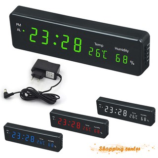 Đồng hồ điện tử đèn LED treo tường trang trí theo phong cách hiện đại