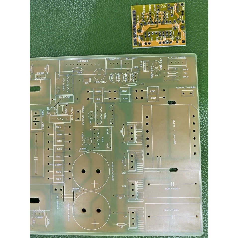 PCB bo mạch kích điện 12 fet đảo pha băm cầu H (sợi thủy tinh FR4)