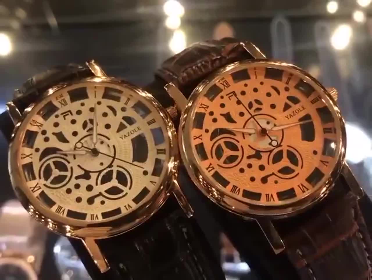 Đồng hồ nam chính hãng dây da lộ máy YAZOLE Y321 cao cấp kèm hộp LINDO | BigBuy360 - bigbuy360.vn