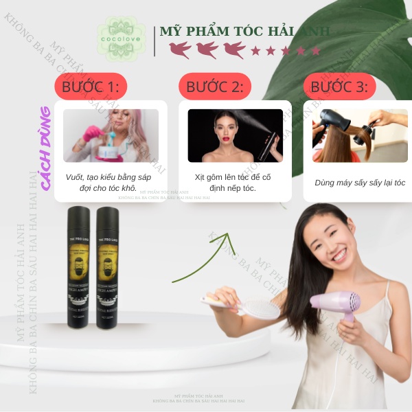 Gôm xịt tóc nam nữ THE PRO LOCK 420ML