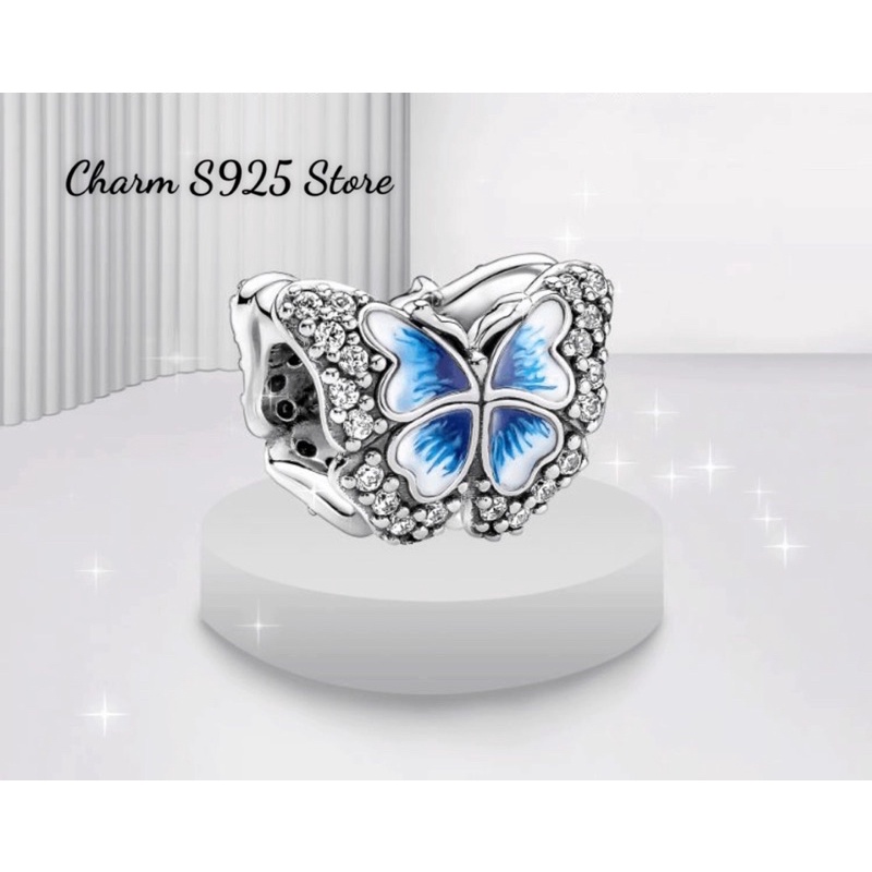 CHARM PAN ALE BLUE BUTTERFLY BẠC S925 CAO CẤP
