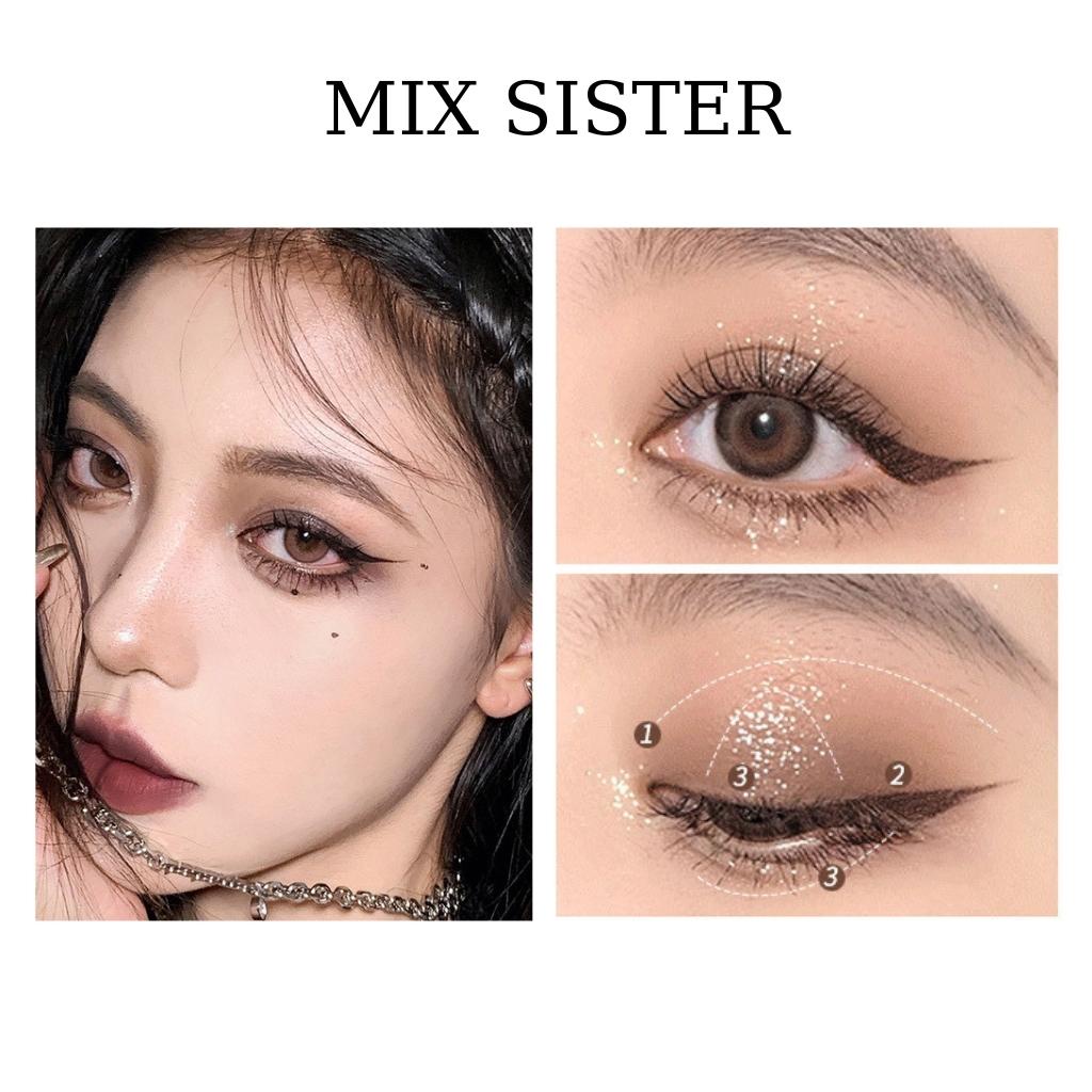 Phấn mắt MIX SISTER 8 ô họa tiết heo con - bảng phấn mắt JINT