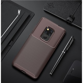 Ốp điện thoại silicone họa tiết sợi cacbon thời trang cho Huawei Mate 20