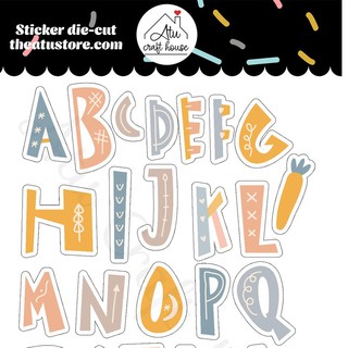 BẢNG CHỮ CÁI Sticker die-cut  - Sticker cắt rời - Nguyên vật liệu làm Scrapbook Handmade