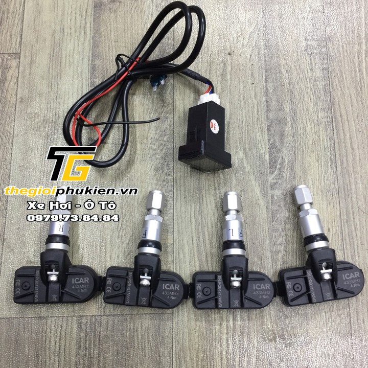 Cảm biến áp suất lốp Ellisafe C393 cho Xe Honda cắm cổng chờ, loại van lắp trong