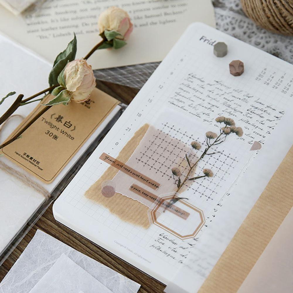 Set 30 Giấy Kraft Pha Trộn Mặt Sau Lưng