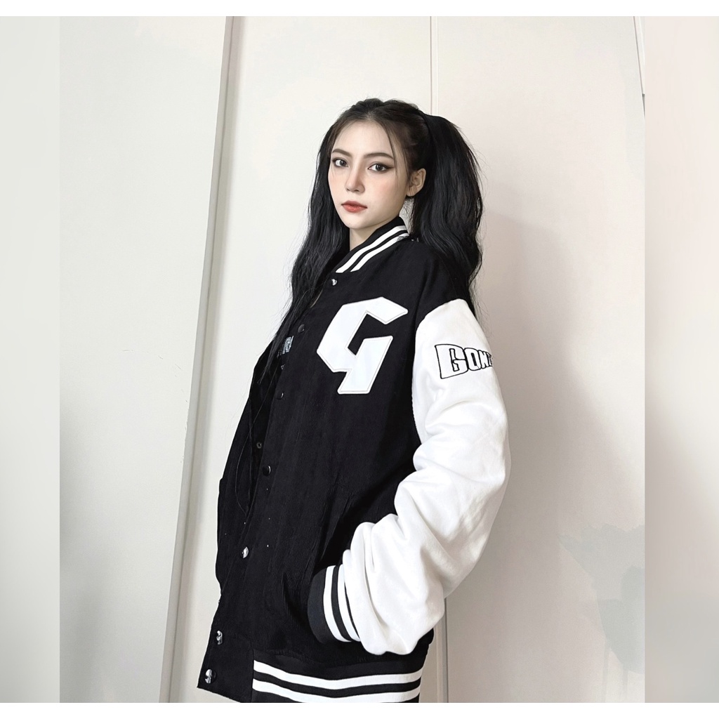 Áo Khóac Form Rộng Nhung Tăm Jacket Varsity Graffiti V3