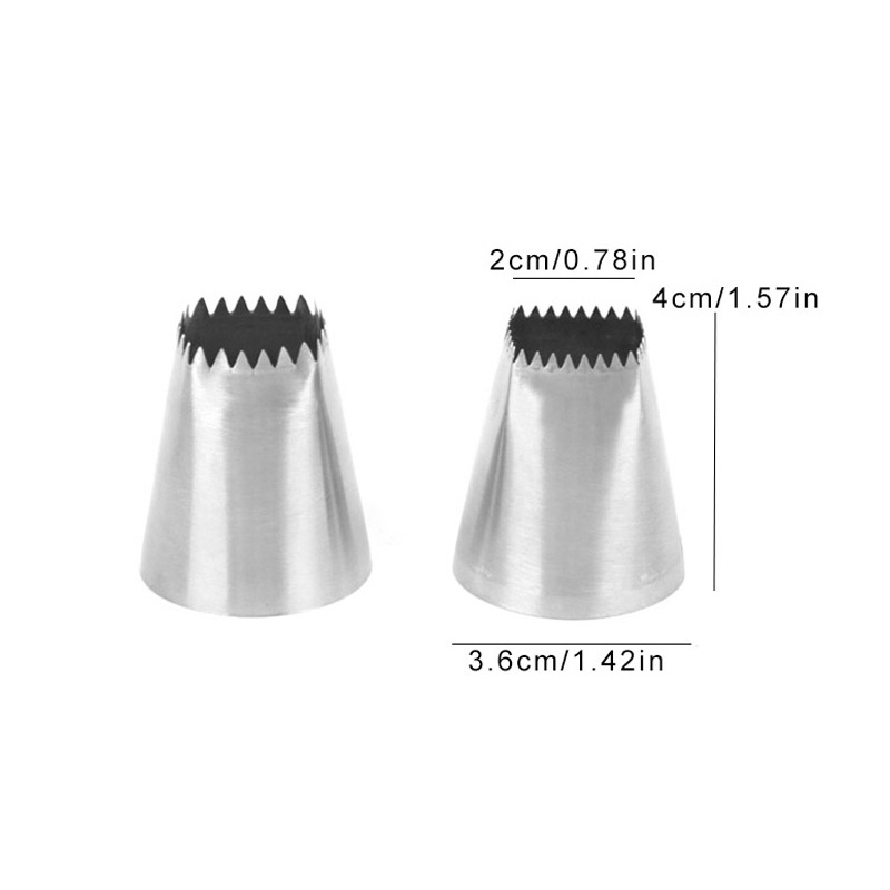Đuôi Bắt Bông Kem 2 Kích Cỡ Trang Trí Bánh Tráng Miệng DIY