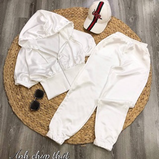 Set thể thao phi lụa ngắn tay hình thật SP