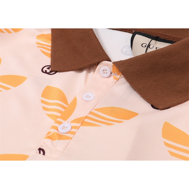 Gu Áo Thun polo In Biểu Tượng Trên Cỏ Ba Lá Phối Màu Tương Phản adidas * Lệch Vai