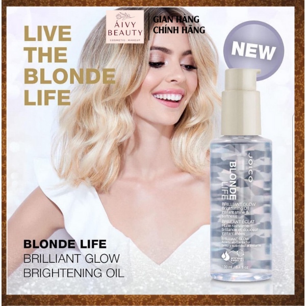 Tinh dầu dưỡng cho tóc tẩy nhuộm JOICO Blonde Life Brilliant Glow Oil 100ml