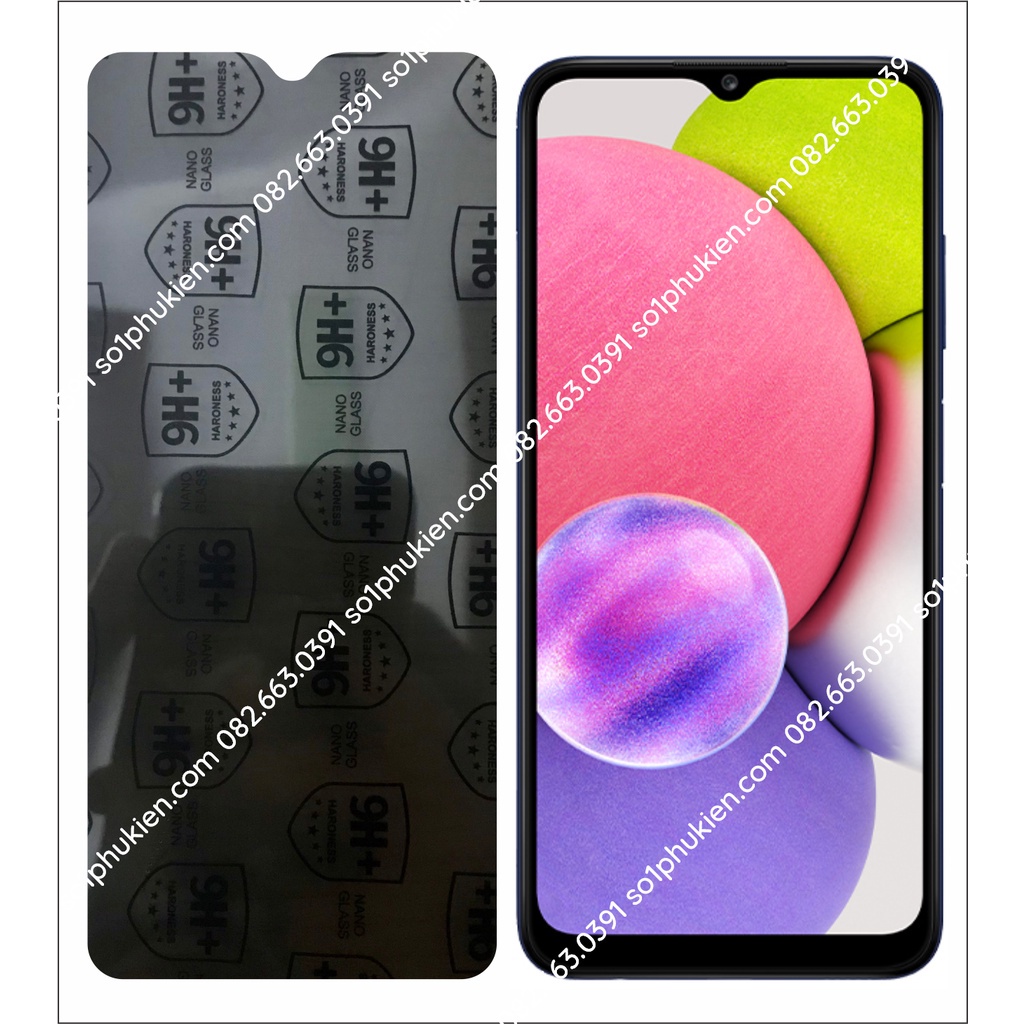 Dán cường lực chống nhìn trộm Samsung A03s dẻo nano