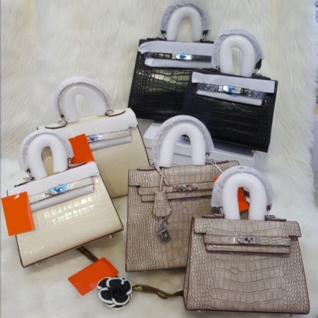 Túi Xách Nữ Cầm Tay Có Dây Đeo Chéo Dáng Cao Chất Da Rắn Đầy Đủ Phụ Kiện Ổ Khóa Chìa Khóa | BigBuy360 - bigbuy360.vn