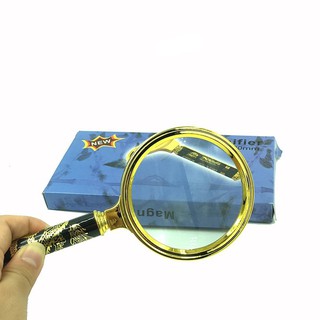 Kính lúp cầm tay Magnifier khắc hình rồng mạ vàng tuyệt đẹp