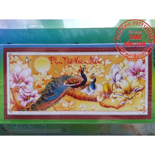 Tranh đính đá phu thê viên mãn H914