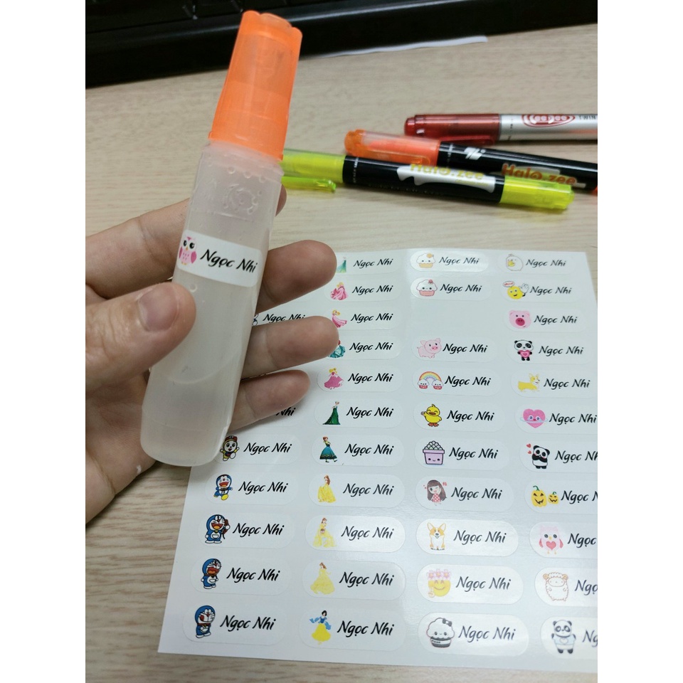 Sticker in Tên Bé - 176 Sticker Decal nhựa chống nước