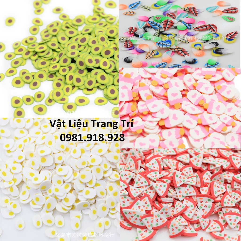 20g Nail hình thức ăn phụ kiện trang trí slime