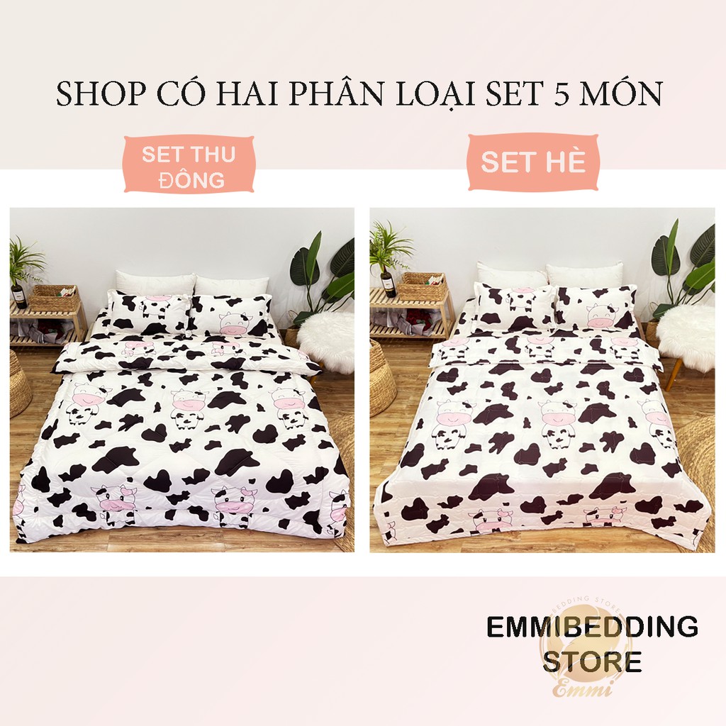 Bộ chăn hè ga gối cotton poly EMMIBEDDING STORE