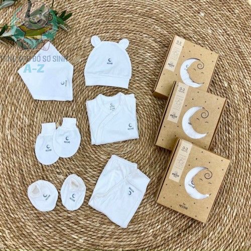 (Tuyển sỉ) Set quà tặng MOON được làm từ vải Petit cho bé sơ sinh 0-3M