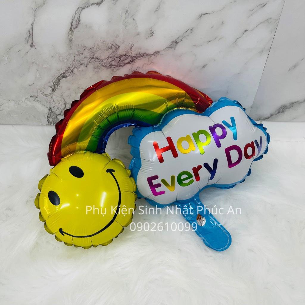 Bóng kiếng cầu vòng 40cm dễ thương trang trí tiệc sinh nhật happy birthday