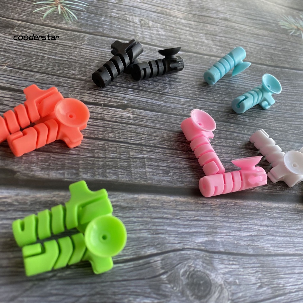 Set 2 Phụ Kiện Bảo Vệ Dây Cáp Sạc Hình Xoắn Ốc Tiện Lợi Mềm
