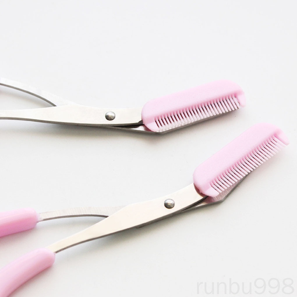 [Hàng mới về] Kéo cắt tỉa lông mày kèm lược chải thích hợp cho người mới bắt đầu