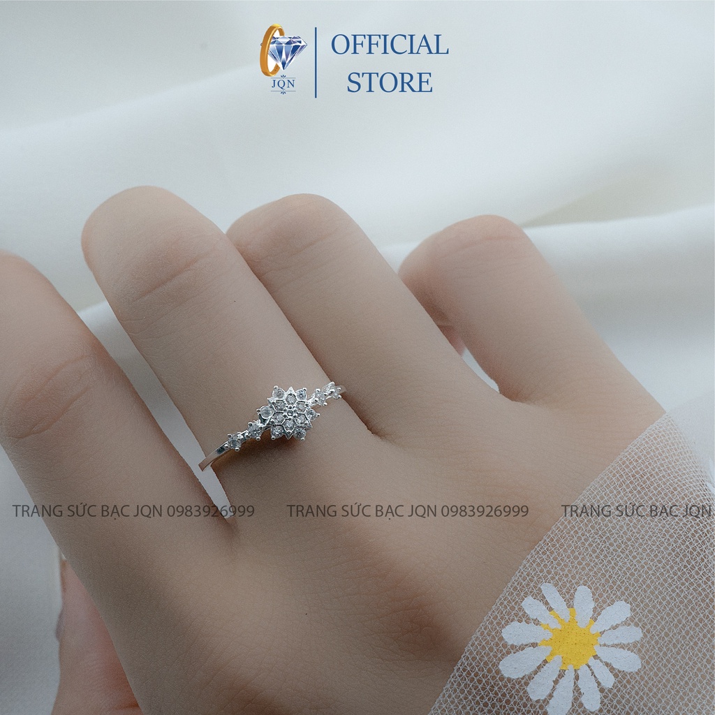 Nhẫn Bạc Nữ JQN Mẫu Hoa Tuyết Nhỏ N03