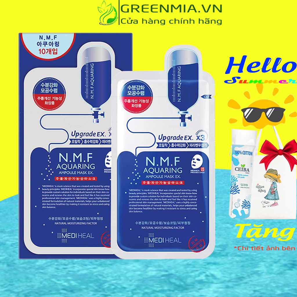 Mặt Nạ Mediheal NMF [MIẾNG LẺ] Cấp Nước Chuyên Sâu Dưỡng Da Mềm Mượt MEDIHEAL N.M.F Aquaring Ampoule Mask EX. 27ml