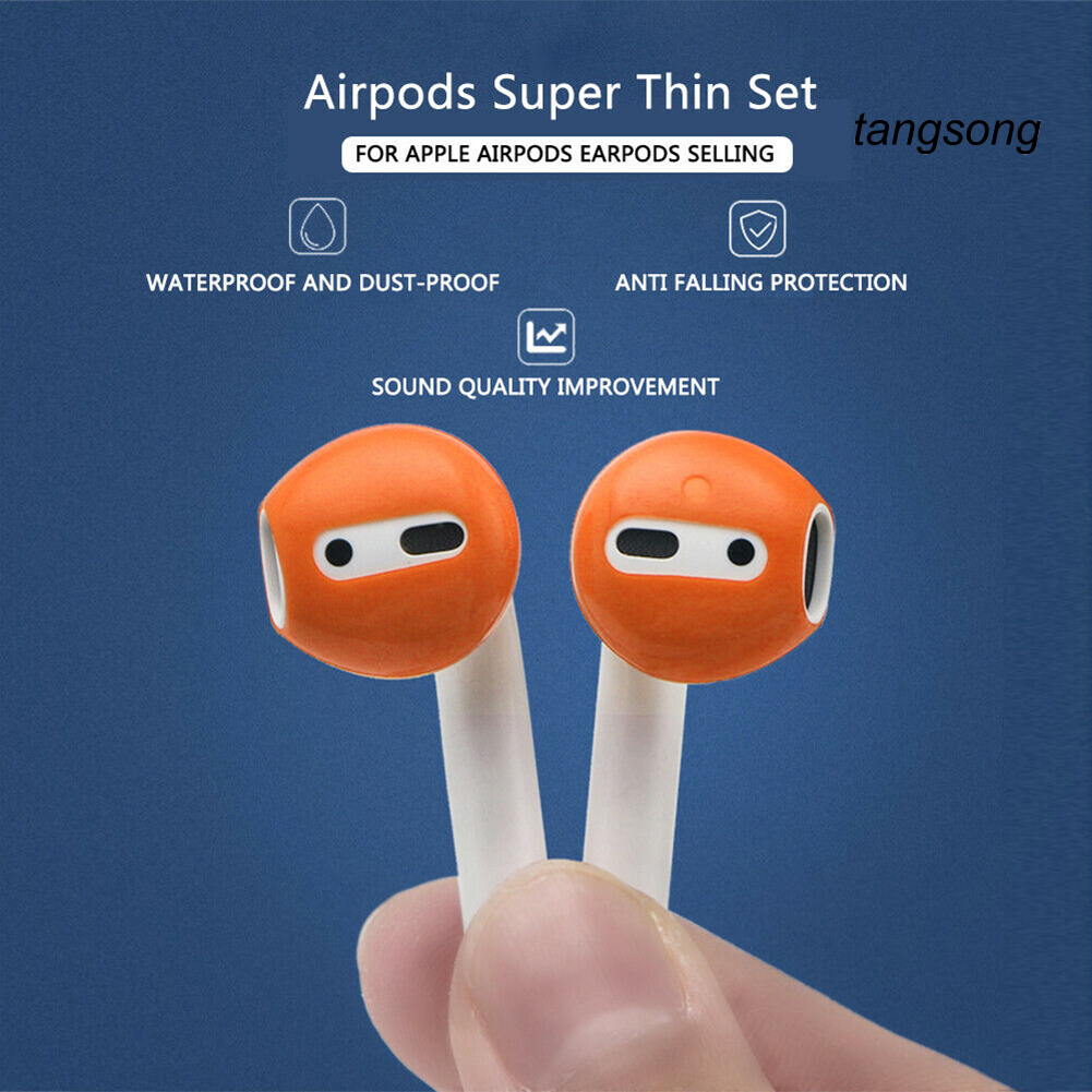 2 Cặp Vỏ Silicone Chống Trượt Bảo Vệ Tai Nghe Airpods 1 / 2