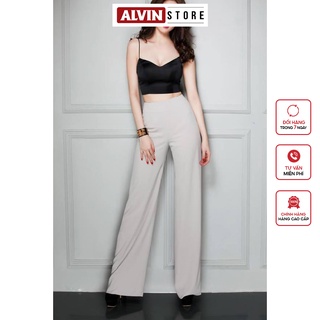 Áo Croptop Ôm Hai Dây Cổ Tim Cúp Ngực Vải Lụa Đen Cao Cấp Alvin Store Ct08